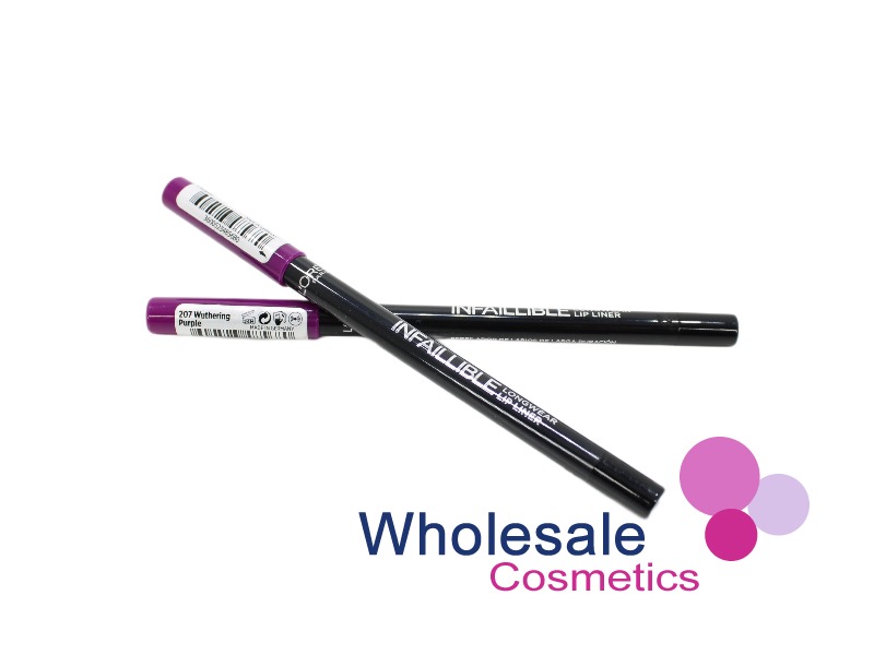 12 x L'Oreal infallible Longwear Lip Liner - 207 WUTHERING PURPLE