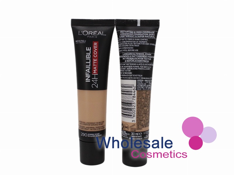 9 x L'Oreal Infallible 24HR Matte Foundation - 290 GOLDEN AMBER