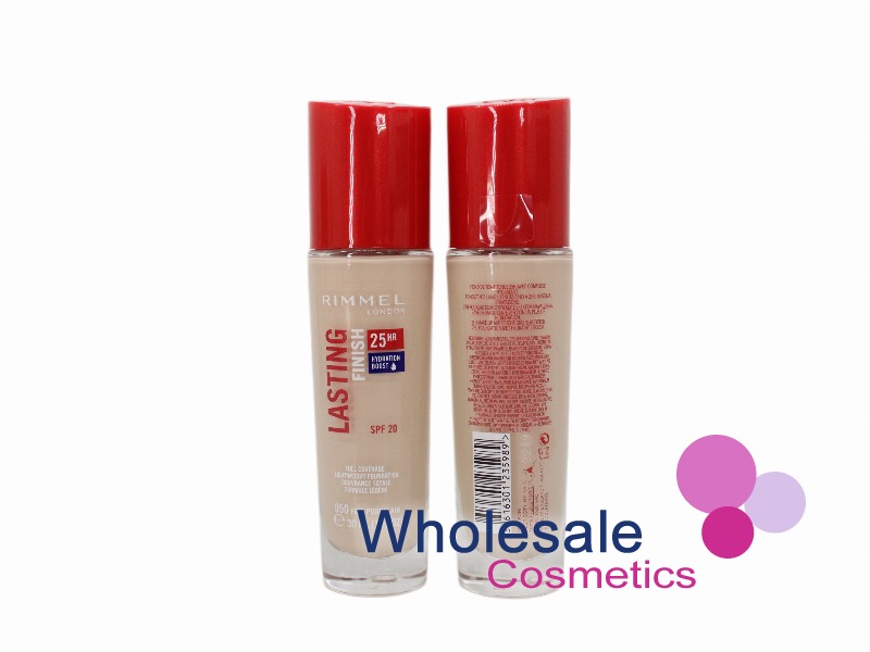 6 x Rimmel Lasting Finish 25Hr Foundation With Comfort Serum - 050 FAIR PORCELAIN