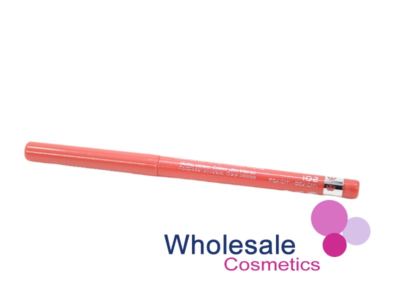 12 x Rimmel Exaggerate Full Colour Lip Liner Pencil - 102 PEACHY-BEACHY