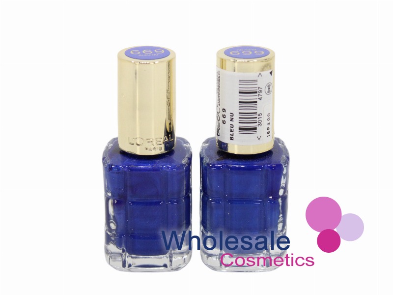 6 x L'Oreal Color Riche Nail Polish - 669 BLEU NU