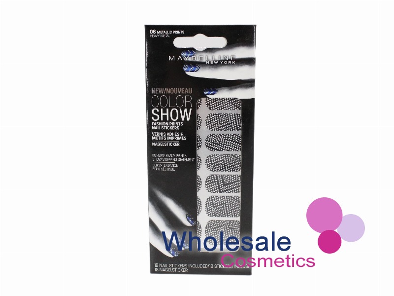 12 x Maybelline Colorshow Nail Stickers - 06 HEAVY METAL