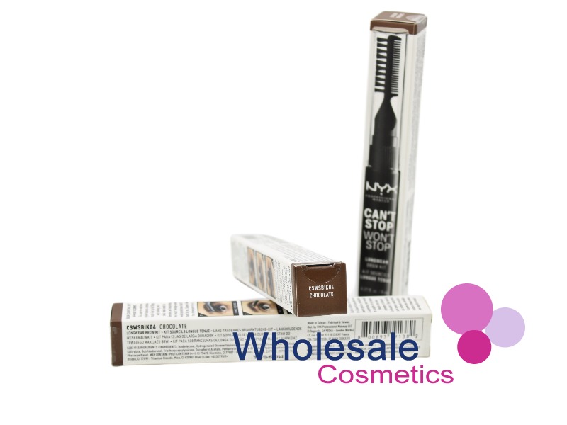 6 x NYX Can't Stop Won't Stop Longwear Brow Kit - 04 CHOCOLATE