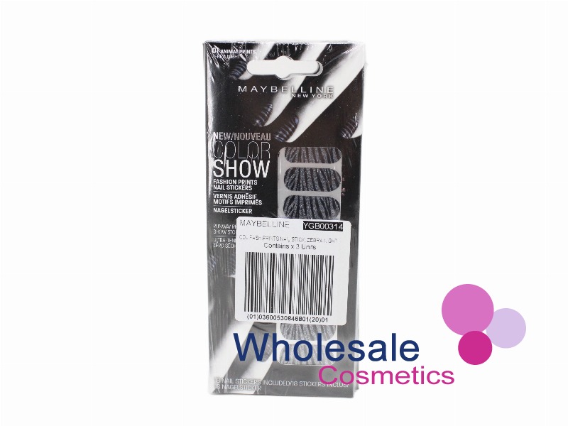 12 x Maybelline Colorshow Nail Stickers - 01 ZEBRA NIGHT