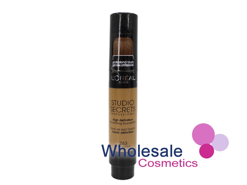 6 x L'Oreal Studio Secrets High Definition Smoothing Foundation - 263 WARM CHOCOLATE