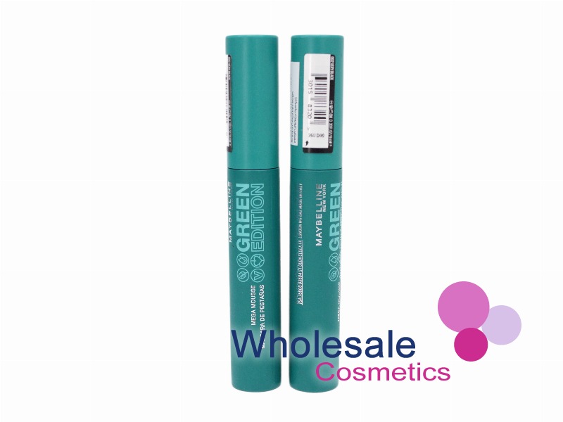 9 x Maybelline Green Edition Mega Mousse Mascara 002 VERY BLACK