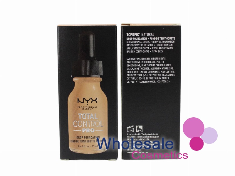 6 x NYX Total Control Drop Pro Foundation - 07 NATURAL