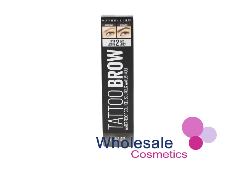 6 x Maybelline Tattoo Brow Waterproof Gel - 07 BLACK BROWN