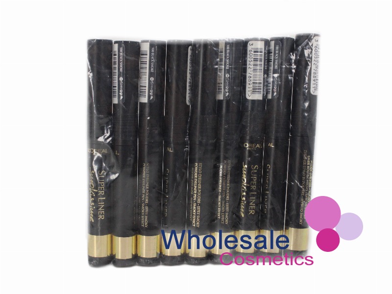 9 x L'Oreal SuperLiner Smokissime Eyeliner - 100 BLACK SMOKE
