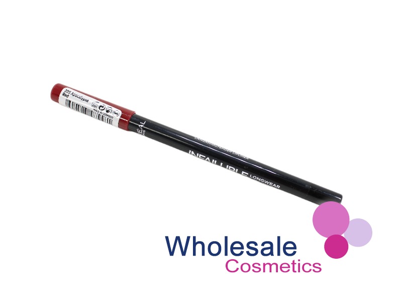 12 x L'Oreal infallible Longwear Lip Liner - 205 APOCALYPSE RED