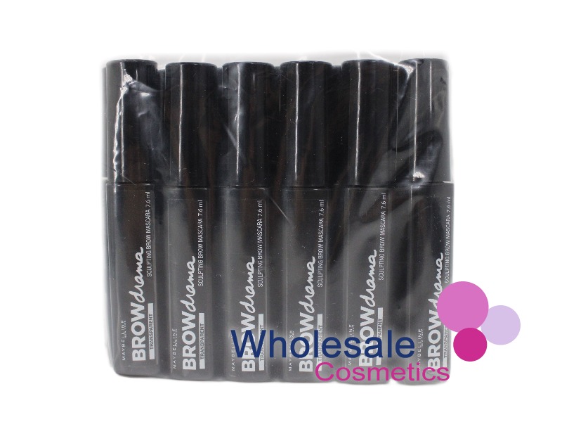 12 x Maybelline Brow Drama Sculpting Brow Mascara (7.6ml) - TRANSPARENT