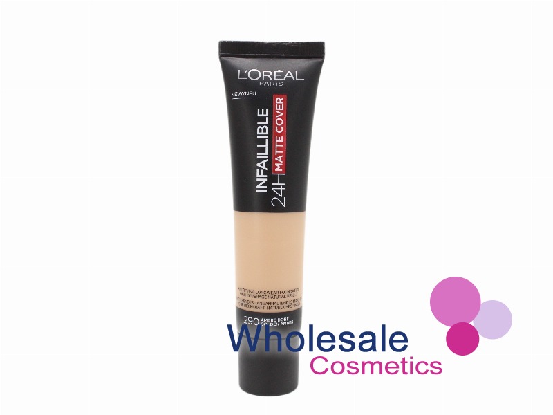 9 x L'Oreal Infallible 24HR Matte Foundation - 290 GOLDEN AMBER