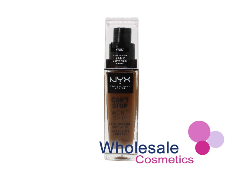 6 x NYX Professional Can't Stop Won't Stop Foundation Full Coverage - 22.3 WALNUT