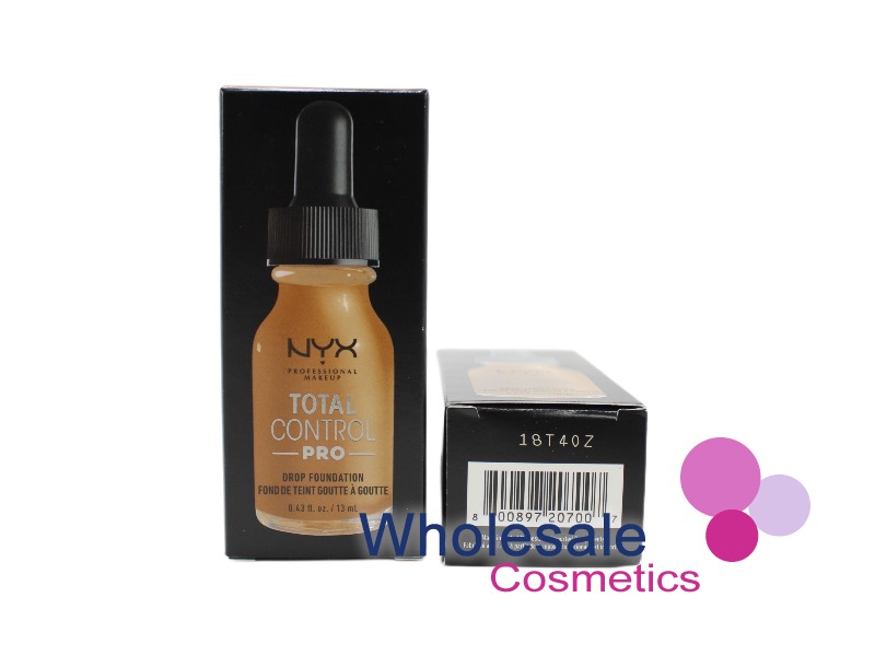 6 x NYX Total Control Drop Pro Foundation - NUTMEG