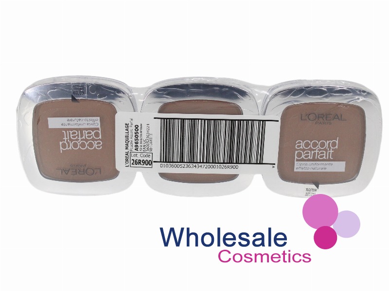 6 x L'Oreal Accord Parfait Powder - 10D/W DEEP GOLDEN
