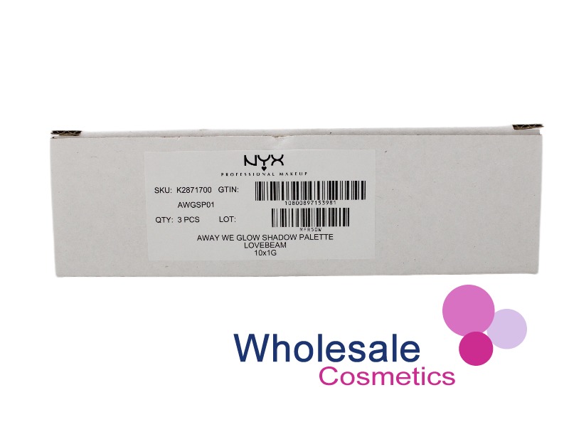 3 x NYX Professional Makeup Away We Glow Shadow Palette - 01 LOVEBEAM