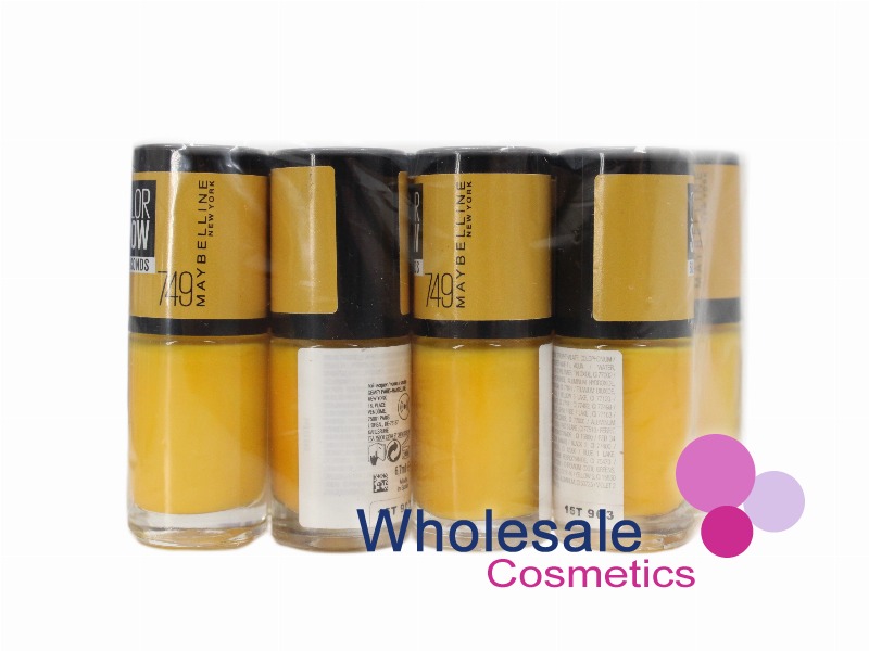8 x Maybelline Colorshow 60 Seconds Nail Polish NO BARCODE - 749 ELECTRIC YELLOW