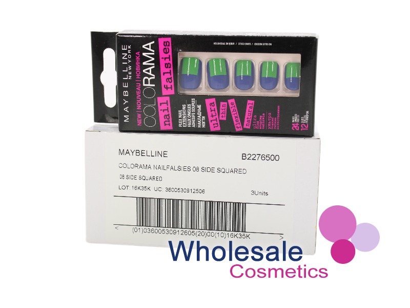 6 x Maybelline Colorama Nail Falsies False Nails - 08 SIDE SQUARED
