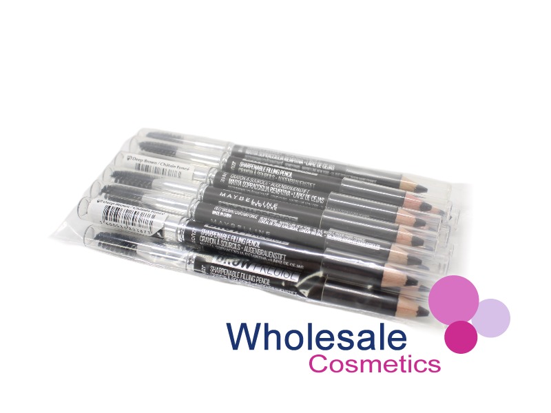 12 x Maybelline Eyebrow Brow Precise Pencil - DEEP BROWN