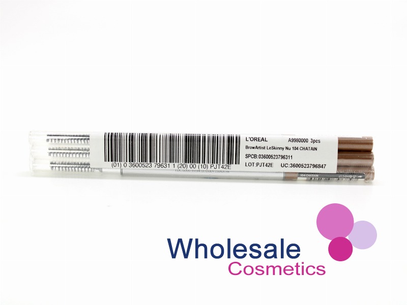 9 x L'Oreal Brow Artist Skinny Eyebrow Definer - 104 CHATAIN