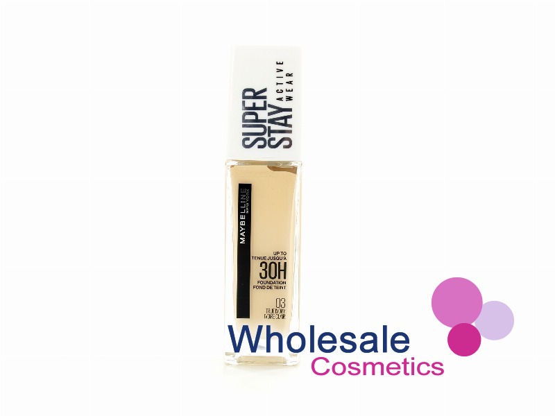 6 x Maybelline SuperStay Active Wear 30Hr Foundation Secuirty Label - 03 TRUE IVORY
